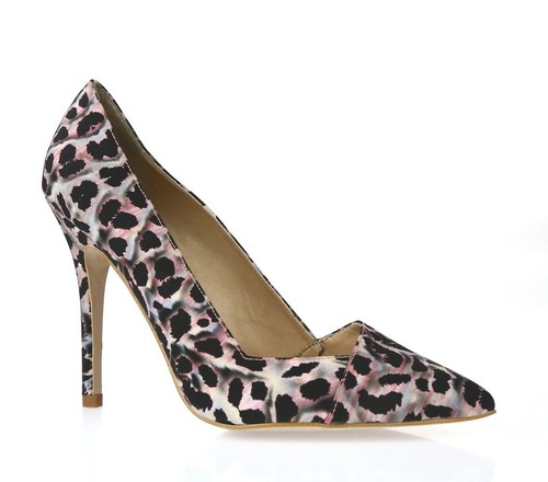 Womens TOPSHOP Cheetah Print Multi Color Pointy Toe Pumps Slim Heels Size 38 - Picture 5 of 6
