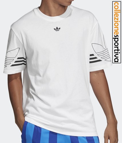 Uomo nero shirt Bianco Du8536 Outline Adidas donna Col T Originals 5qBUn