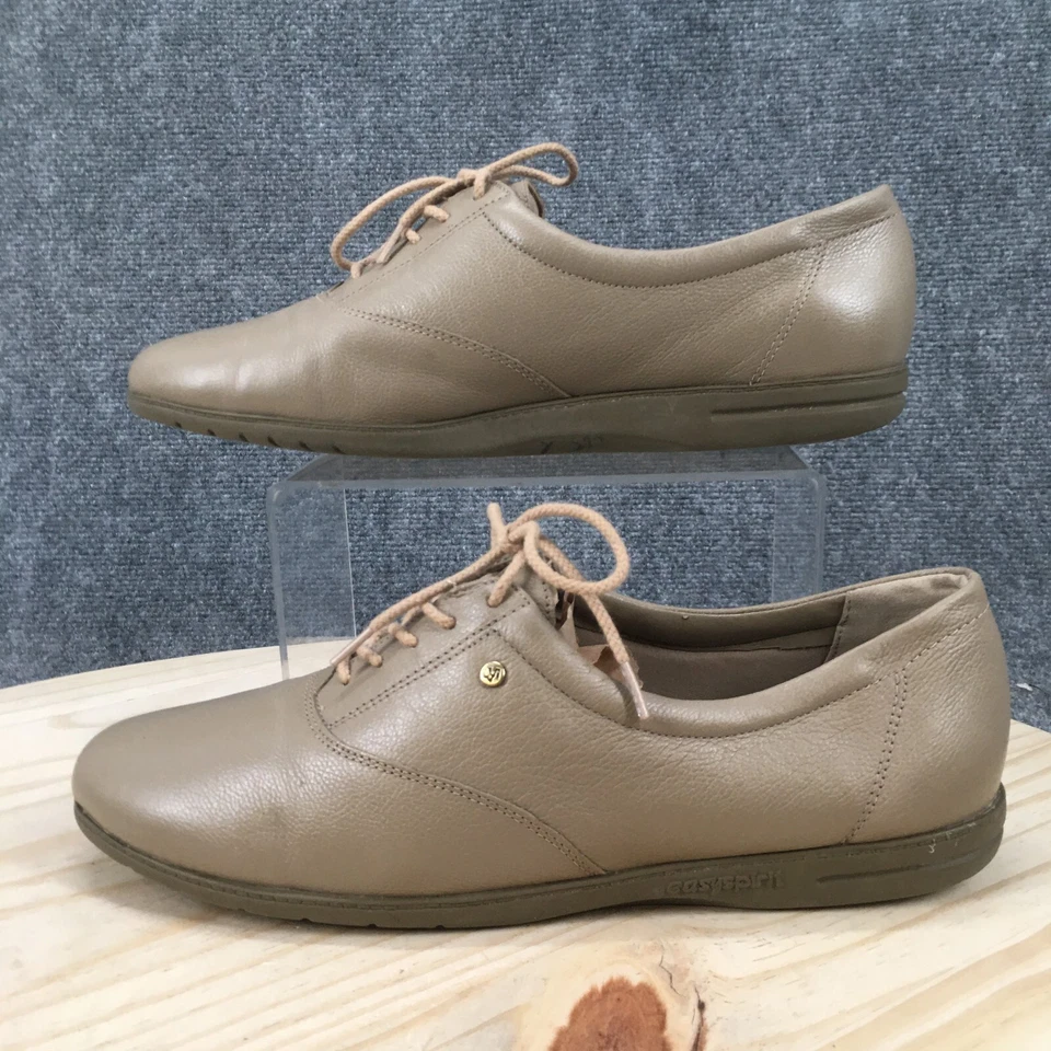 Zapatos Easy Spirit para mujer 11 B movimiento informales Oxford beige cuero con cordones bajos Foto 2 de 4