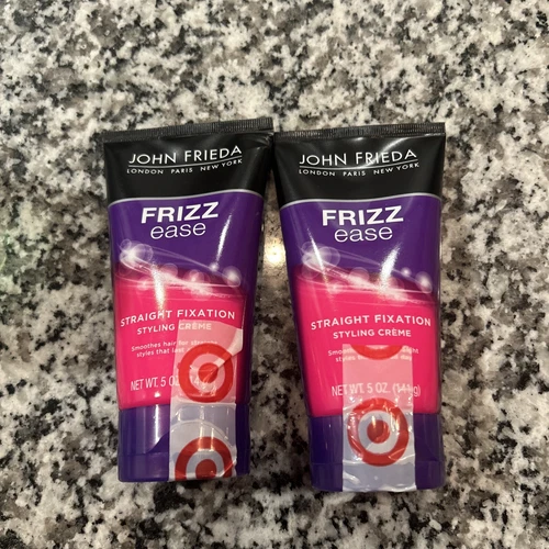 2 John Frieda 24 Hour Frizz-Ease Straight Fixation Hair Styling Cream 5 oz.
