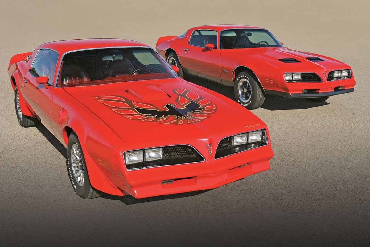 1977 Pontiac Firebird Trans Am and Formula red | 24X36 inch POSTER