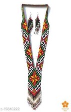 New Handmade Seed Bead Boho American Style Beaded Multi Strand necklace Earrings