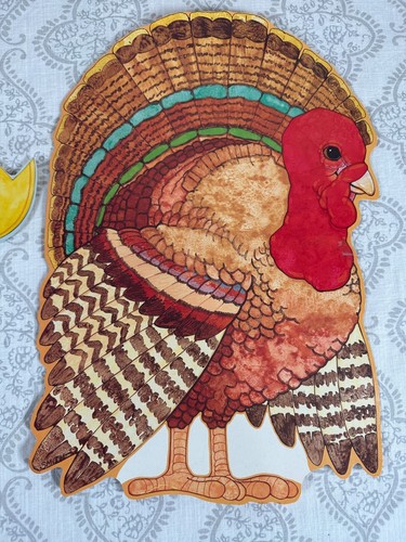 Pannocchie di mais vintage del Ringraziamento tacchino decorazione carta Smith Gobble - Foto 3 di 21