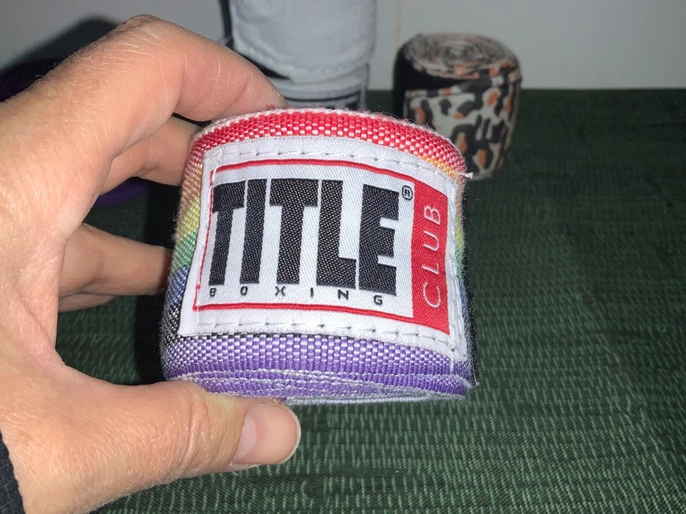 TITLE Boxing 180’ Semi Elastic Mexican Hand Wrap- Lot of Mismatched/ Multi color - Image 2 of 4