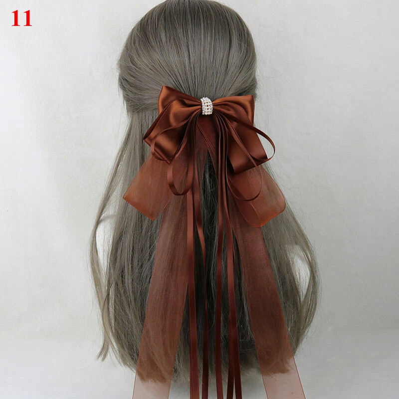 Pinza de pelo borlada de encaje grande con moño de lolita y borla para mujer Foto 4 de 4