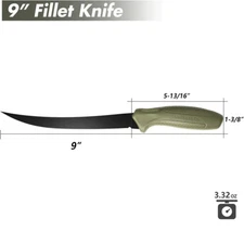 Swiss+Tech 9-in Fishing Fillet Knife for Filleting Boning w/Floating Foam Handle