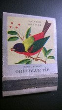 Vintage " OHIO BLUE TIP " Used Matchbook 1955, Made in USA