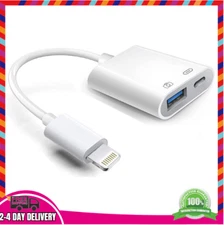 Lightning to USB 3.0 Camera Adapter – MFi Certified, Fast Transfer & Charging