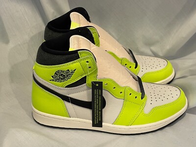 Jordan 1 Retro High OG Visionaire Mens 10 Volt Black Sail 555088 702