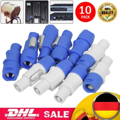 10 Set Neutrik Powercon Typ A Nac3Fca + Nac3Mpa-1 Chassis Plug Panel Adapter DHL