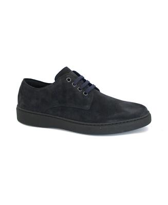 FRAU 22D1 Bianco Blu Scarpe Uomo Sneakers Lacci Pelle