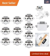 10 PCS Push Button Latch Cabinet Door Catch Keyless Cupboard Locks Zinc Alloy...