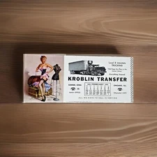 Vintage 1952 Brown & Bigelow Kroblin Transfer Pinup Girl Calendar February Page