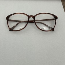 New Old Stock Europa Brown Tortoise Plastic Glasses Frames 54-18-140 Librarian