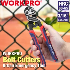 WORKPRO 8-inch Mini Bolt Cutter Security Lock with Bi-Material Ergonomic Handle