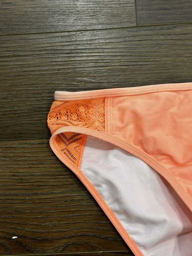Unbranded Girls Bathing Suit Bottom sz 16 Coral Pink Lace Hip Stretch NEW - Picture 5 of 12