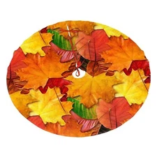Fall Maple Leaves in Autumn for Thanksgiving Tree Skirt 36" for Merry Xmas Ha...