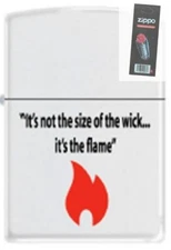 Zippo 214 its not the size of the wick its the flame Lighter + FLINT PACK