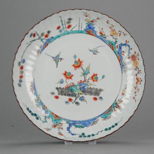 MUSEUM PIECE Ca 1720 Kangxi Chinese Porcelain Kakiemon Plate Birds 25.9C...