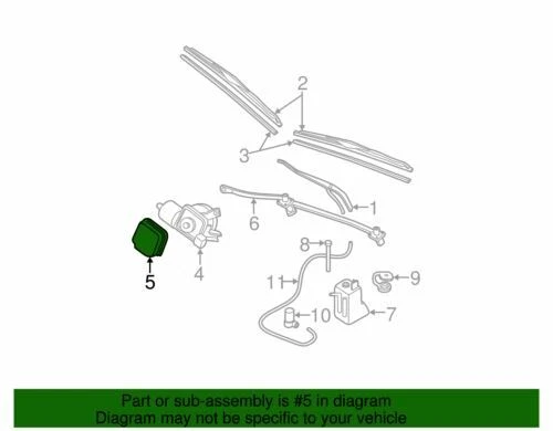 Cubierta de motor para lavadora de parabrisas Buick Park Avenue genuina GM 1997-2005 12487675 Foto 2 de 2