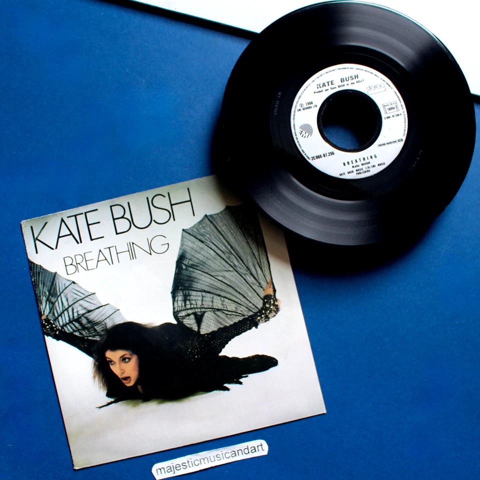 MEGA RARE 1980 ORIGINAL FRANCE EXCLUSIVE KATE BUSH BREATHING 7" VINYL 45 - Image 3 of 4