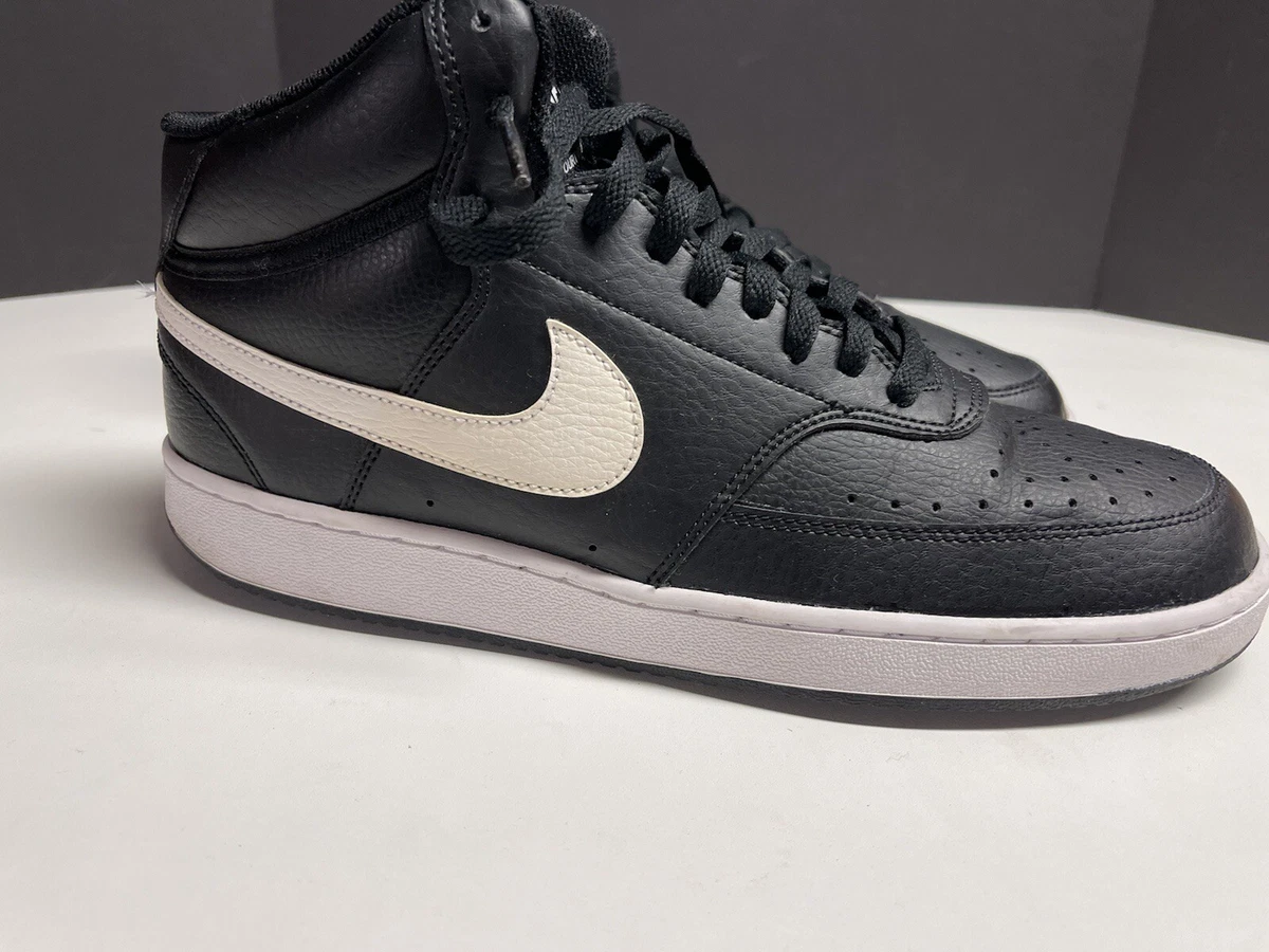 Nike Womens Court Vision Mid CD5436 001 Black Running Shoes