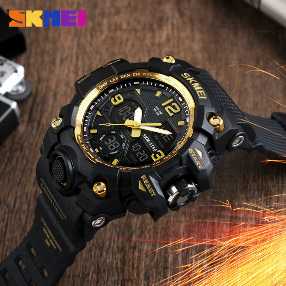 SKMEI Denim Style Sports Watches Men Digital Quartz Watch 50m