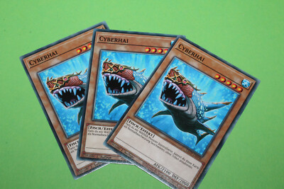 YuGiOh Playset LED9-DE048 Cyberhai Common 3x