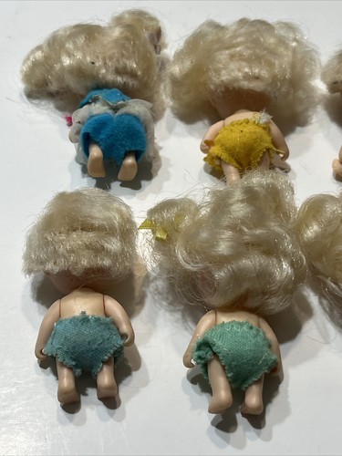 Vintage 1990s Tyco Quints Dolls 8 Girl Babies Total 2 1/4" Tall, Collectable  - Picture 13 of 14