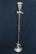 John Richard tall 30" Chrome Modernist modern Pillar Candle Holder ,numbered