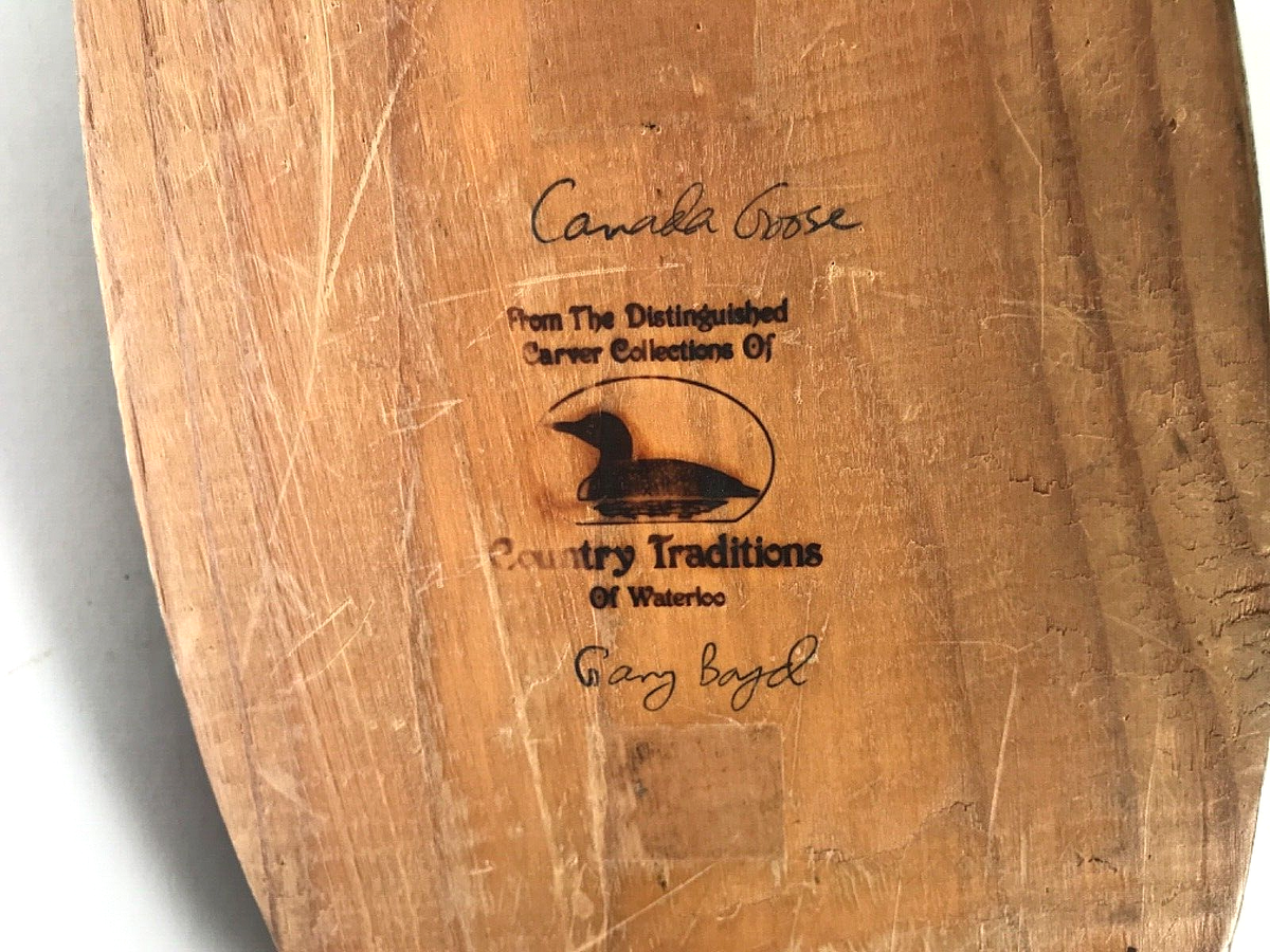 Country Traditions Wood Decoy Canadian Goose Carved Painted 18