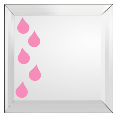 20 x Träne/Regentropfen Vinyl Aufkleber Abziehbild Wandbild, Basteln, Wand, Spiegel Fenster