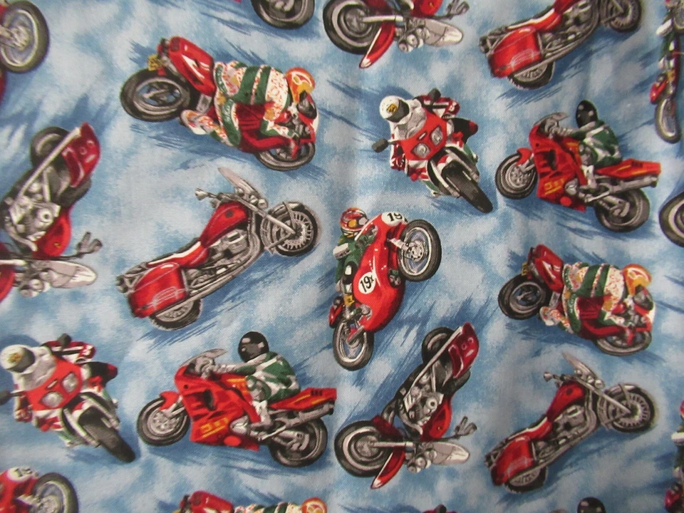 Tela Freedom of London, England MOTOS DE VELOCIDAD 100% tela algodón 25"X43" Foto 4 de 4