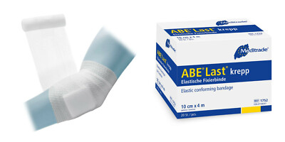 Meditrade ABE  Last krepp 6cmx4m gekreppte Fixierbinden doppelt steril 30 Stück