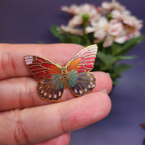 Vintage Cloisonné Enamel Butterfly Brooches - Choose Your Favorite Butterflies - Picture 21 of 33