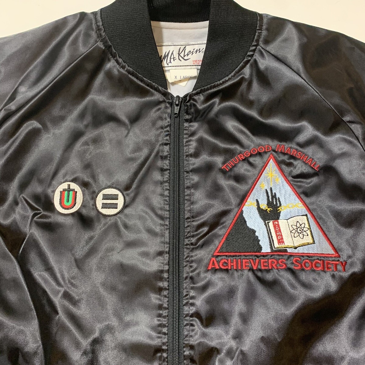 Vintage National Achievers Society M.A. Klein Full Zip Black