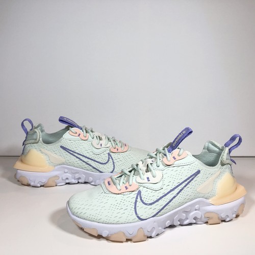nike react purple and green
