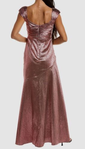 $1095 Theia Women's Pink Santana Silk-Blend Gown Dress Size 14 - Picture 2 of 3