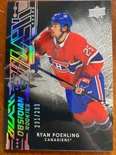 19-20 UD SPx Hockey Black Obsidian Rookies R-RP Ryan Poehling /299