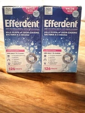 Efferdent Complete Clean Anti-Bacterial Denture Cleanser Tablets 126 Ct 2 Pack