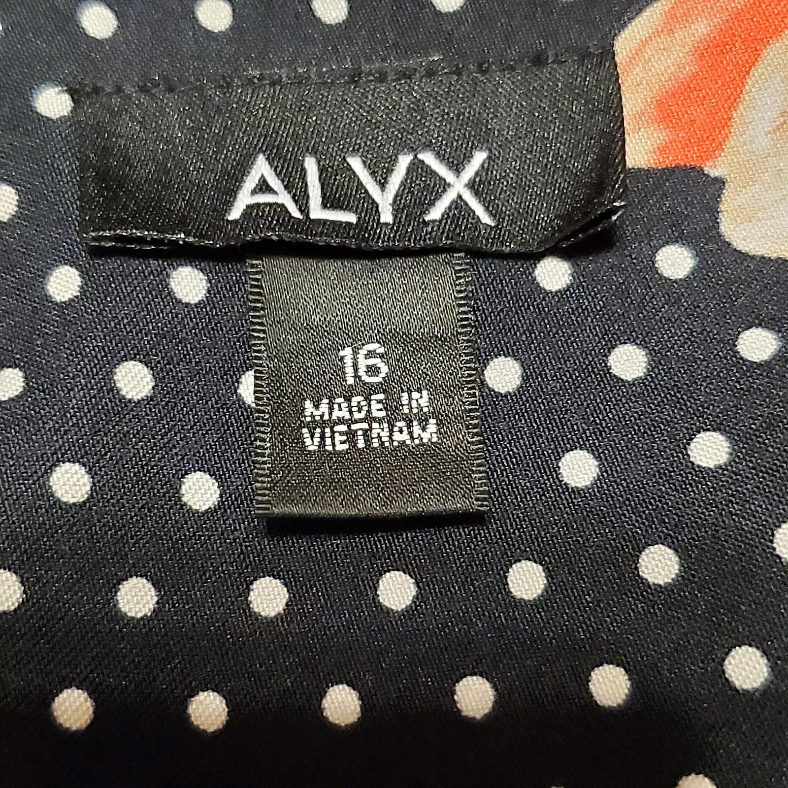 Abito smanicato floreale a pois bianco e nero Alyx taglia 16 occasioni speciali