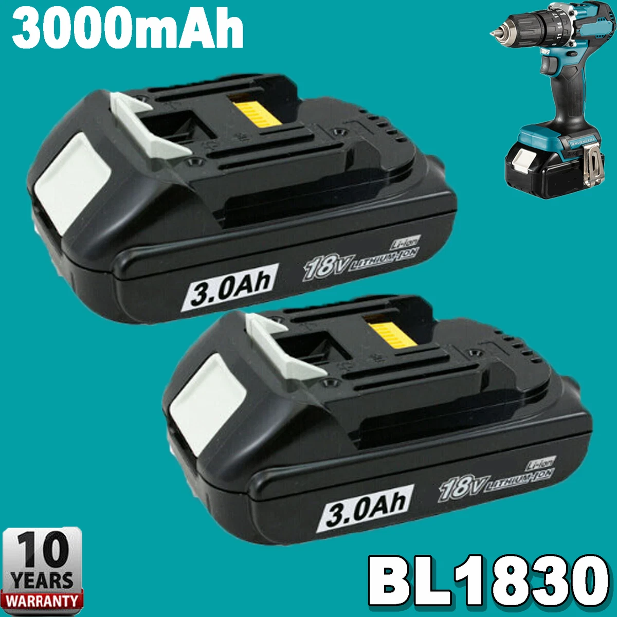 Power Tool Battery Replacement 18V 3000mAh Lithium Battery for