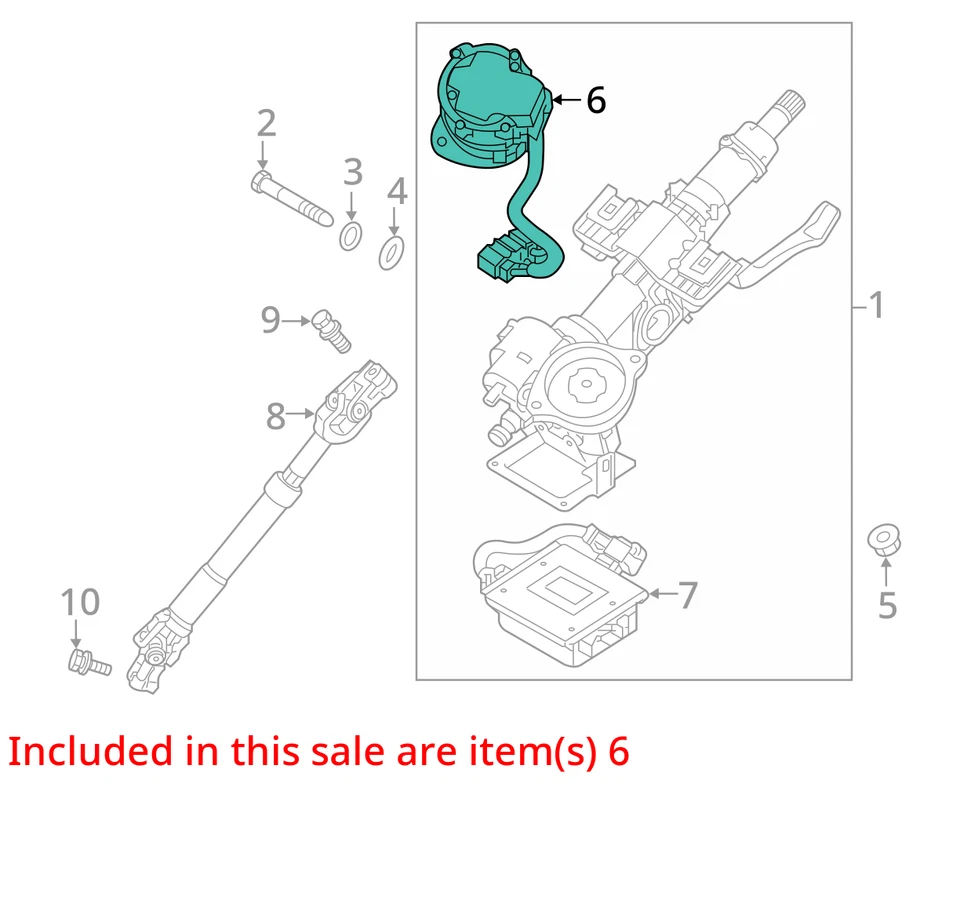 Bomba de dirección asistida Kia Sportage 2017-2019 montada en columna ID 56330D3000 OEM Foto 3 de 4
