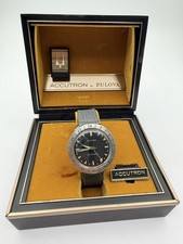 Rare 1963 Bulova Accutron Astronaut 38mm Original Dial cal. 214 Box KEEPS TIME