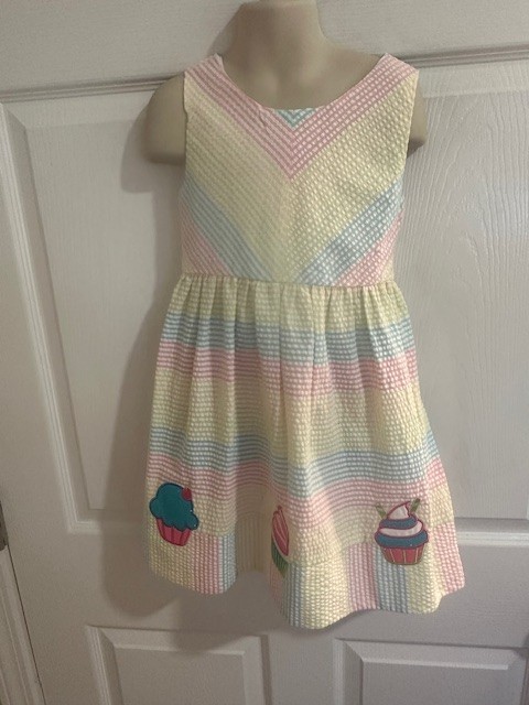 Emily Rose Size 6 Girls Multicolor Cupcake Sleeveless Dress