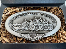 Harley-Davidson 100th Anniversary Bike Line Up Belt Buckle 97775-03V NIB Vintage