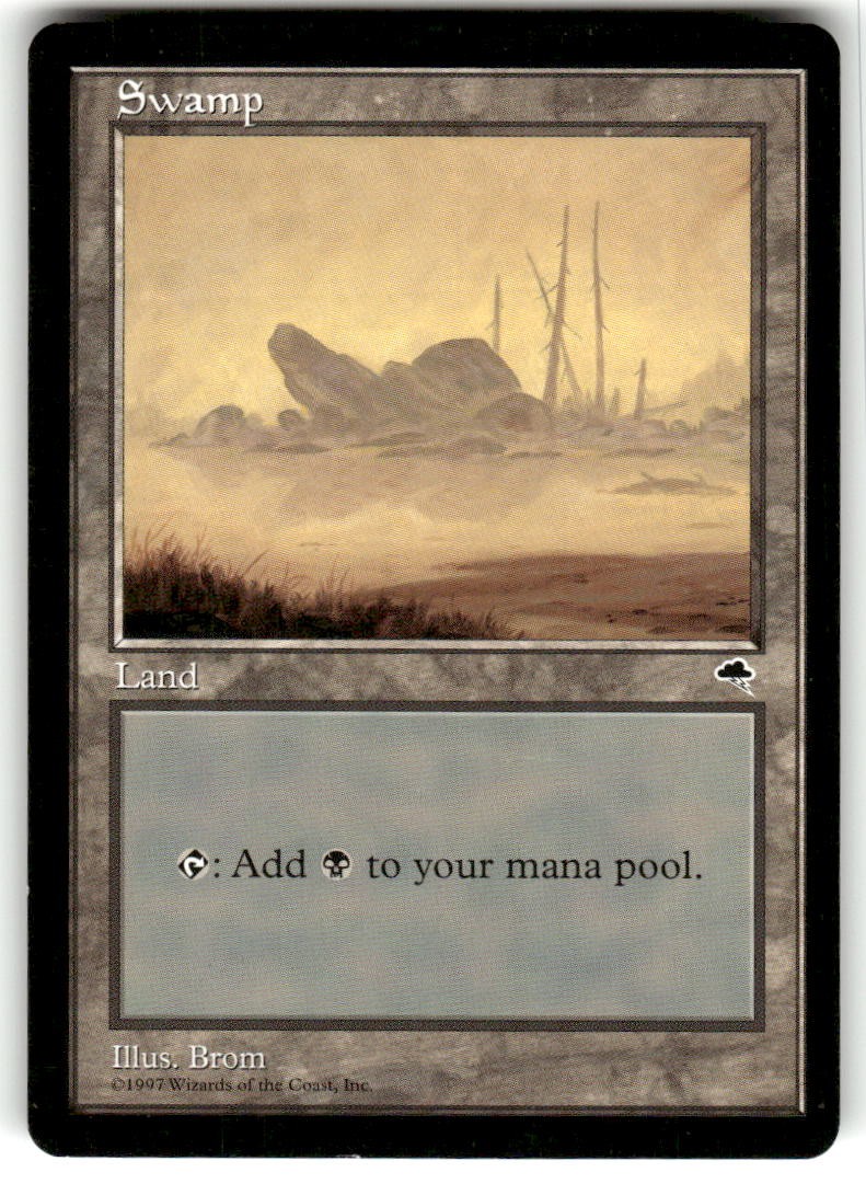 Swamp (Boulder) 341 Land Tempest Magic: The Gathering Near Mint