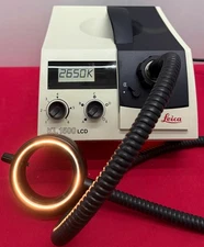 SCHOTT LEICA KL 1500 LCD LIGHT SOURCE ILLUMINATOR w/ NO BRAND RING-LIGHT