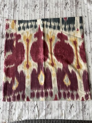 Pottery Barn Inez Ikat Large 24  Pillow Cover Sham Red Ivory