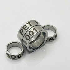Custom Engraved Stainless Steel Bird Leg Bands Rings - Open & Closed / All Sizes